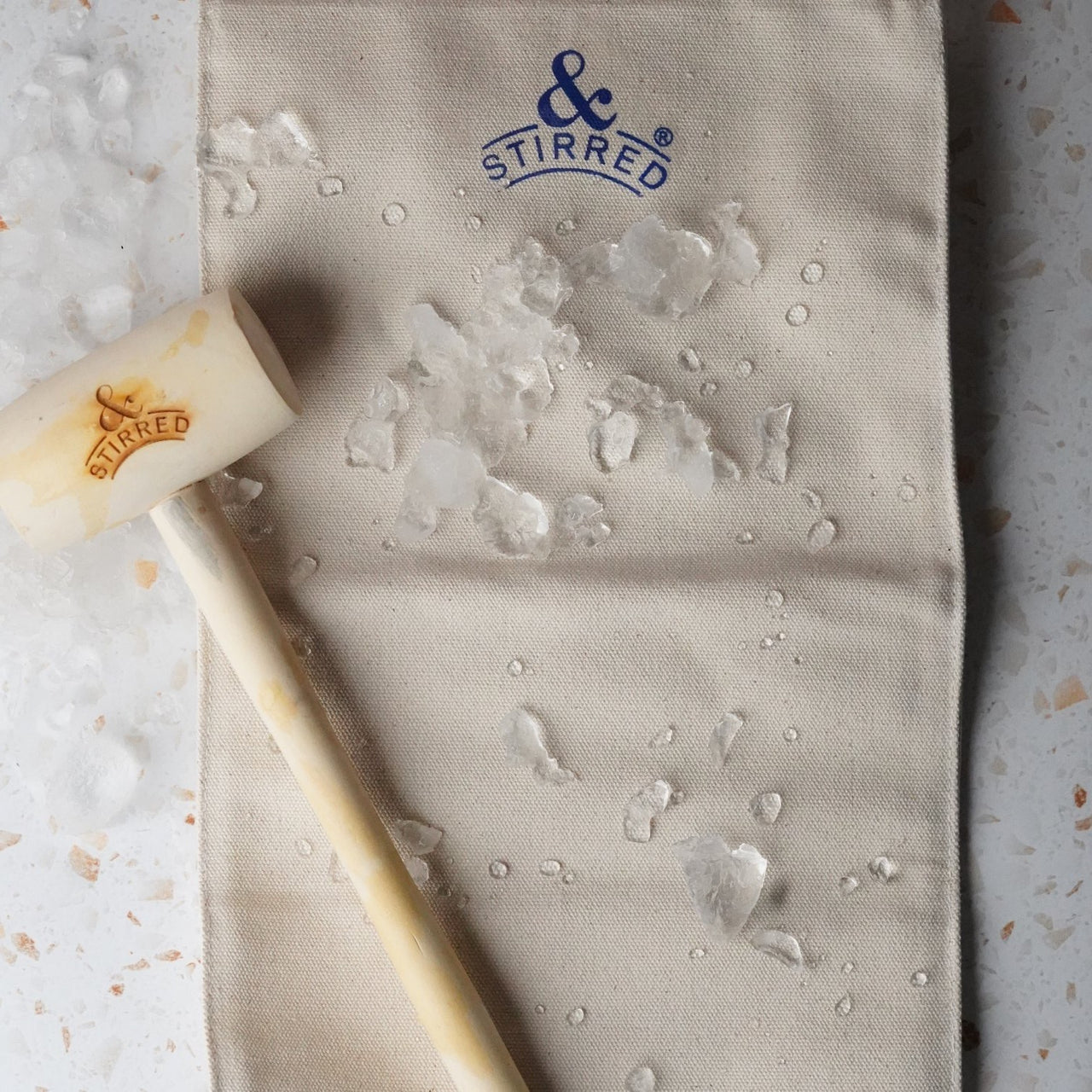 Ice Bag and Mallet (Wooden Hammer)