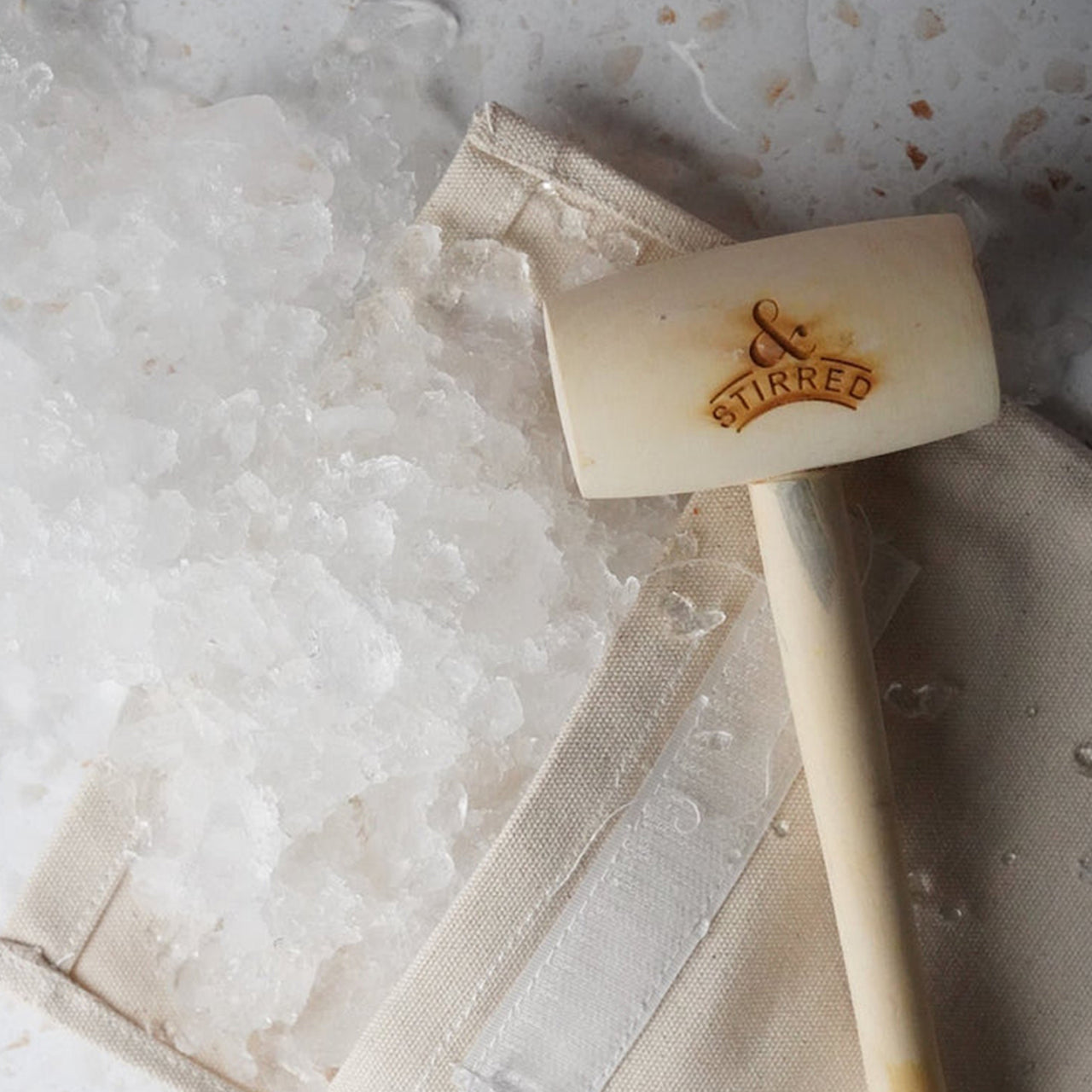Ice Bag and Mallet (Wooden Hammer)
